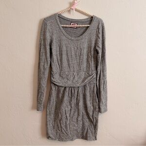 Juicy Couture Small Wrap Gray Long Sleeve Dress